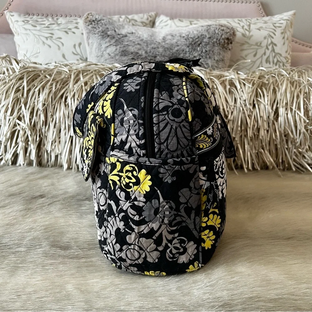VERA BRADLEY Baroque 2010 Stroll Around Baby Diaper Bag Tote Black Yellow Y2K